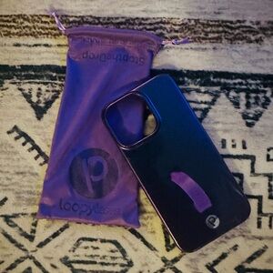 Loopy Case Glitter Purple Phone Case with Purple Accents IPhone 14 Pro Max